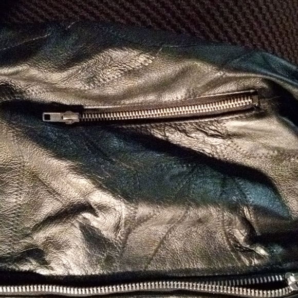 Black Leather biker Jacket - Picture 6 of 8